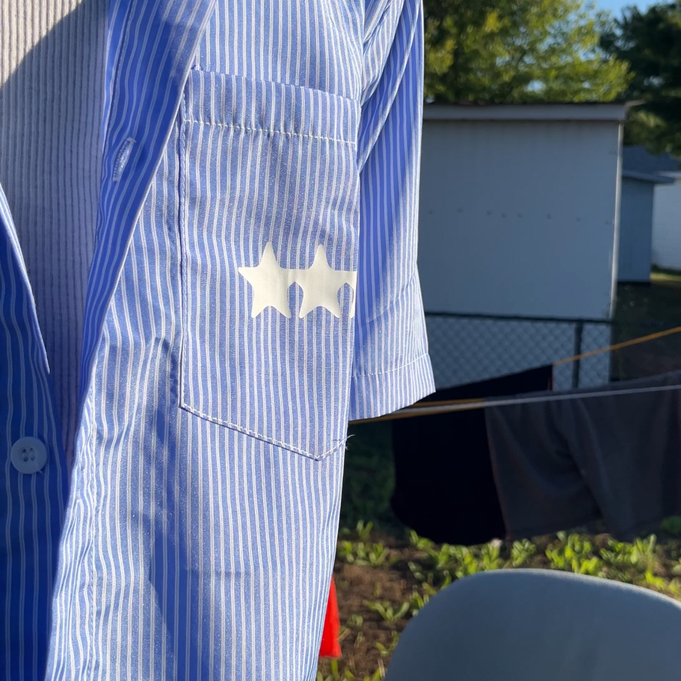 Blue Syntax Boxy Shirt